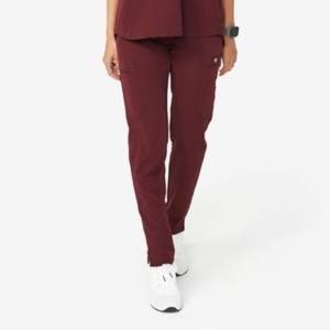 FIGS scrubs burgundy Yola skinny pants